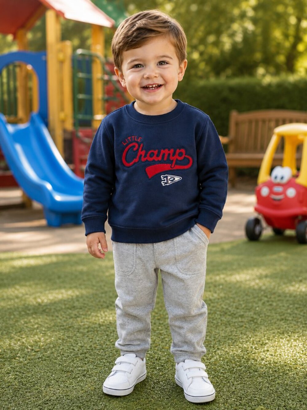 NWT Carter's Toddler Boy 2 Piece Jogging Suit Size 24 Months Navy Gray 24 Months
